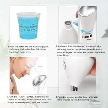 Nano Ionic Facial Steamer with Skincare Kit for Home Spa