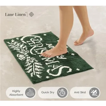 LANE LINEN Christmas Rug Set - Soft & Non-Slip Bath Mats