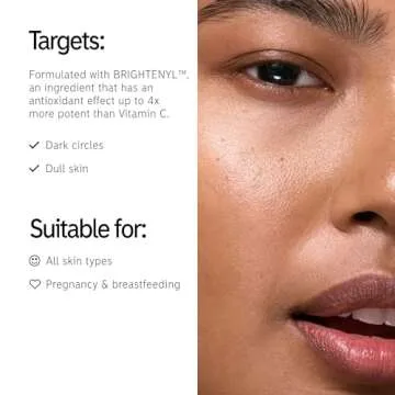 The INKEY List Brighten-I Eye Cream, Under-Eye Cream Helps Reduce Appearance of Dark Circles and Boost Skin’s Glow, Makeup Under-Eye Primer, 0.50 fl oz