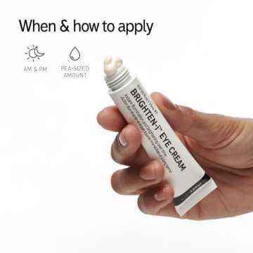 The INKEY List Brighten-I Eye Cream, Under-Eye Cream Helps Reduce Appearance of Dark Circles and Boost Skin’s Glow, Makeup Under-Eye Primer, 0.50 fl oz