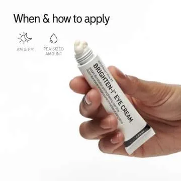 The INKEY List Brighten-I Eye Cream, Under-Eye Cream Helps Reduce Appearance of Dark Circles and Boost Skin’s Glow, Makeup Under-Eye Primer, 0.50 fl oz