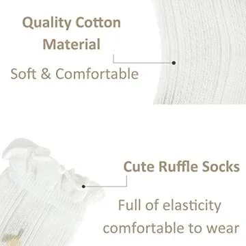 WATOCHE Toddler Girl Ruffle Summer Socks for Babies