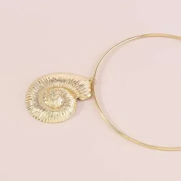 Dcfywl731 Gold Boho Conch Choker Necklace For Women