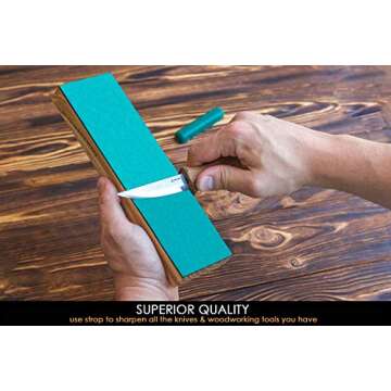BeaverCraft LS4P1 Leather Strop Kit for Knife Sharpening