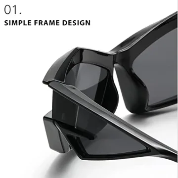 Futuristic Cat Eye Sunglasses for Men Women Fashion