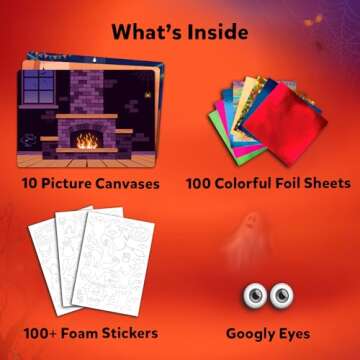 Skillmatics Art & Craft Activity - Foil Fun Halloween, No Mess Art for Kids, Craft Kits, DIY Creative Party Activity, Trick or Treat, Gifts for Girls & Boys Ages 4, 5, 6, 7, 8, 9
