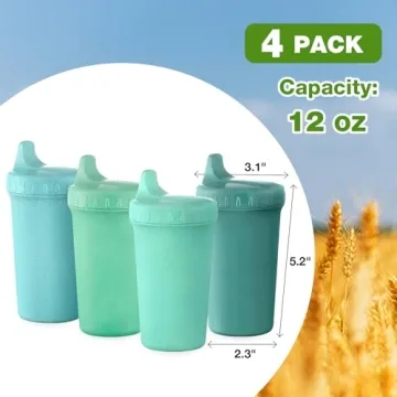 Reusable Meolibour Sippy Cups for Toddlers - Spill Proof 4 Pack