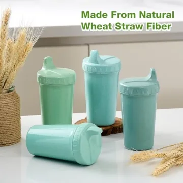 Reusable Meolibour Sippy Cups for Toddlers - Spill Proof 4 Pack