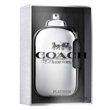 Coach Platinum Eau de Parfum - Long Lasting Fragrance with notes of Pineapple, Clary Sage & Vanilla Leather - Woody & Spicy - 6.7 fl. oz.