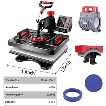 Upgraded 15x12 Heat Press Machine for T-Shirts and More