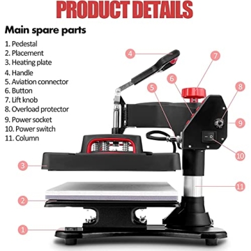 Upgraded 15x12 Heat Press Machine for T-Shirts and More