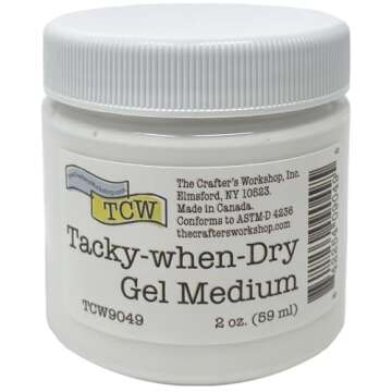 The Crafters Workshop Tacky-When-Dry Gel Medium for Arts & Crafts 2-oz
