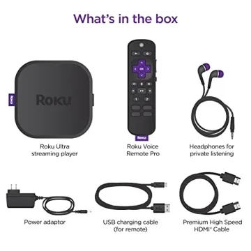 Roku Ultra 4K HDR Streaming Device with Voice Remote Pro