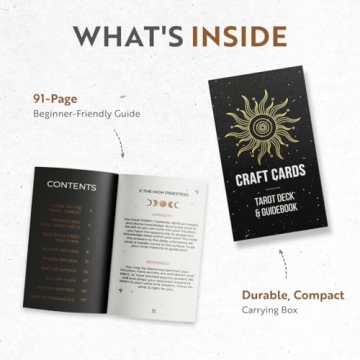 CRAFTERIAN Classic Tarot Set - Luxurious Gold-Edged Cards