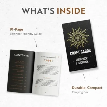 CRAFTERIAN Classic Tarot Set - Luxurious Gold-Edged Cards