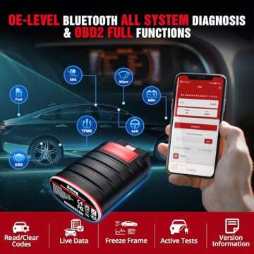 KINGBOLEN Ediag OBD2 Scanner Bluetooth, Bidirectional Scanner Wireless All System Diagnostic Tool for iOS & Android, ECU Coding, Active Test, 15+ Reset Functions, FCA AutoAuth, 1 Year Fr-ee