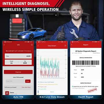 KINGBOLEN Ediag OBD2 Scanner Bluetooth, Bidirectional Scanner Wireless All System Diagnostic Tool for iOS & Android, ECU Coding, Active Test, 15+ Reset Functions, FCA AutoAuth, 1 Year Fr-ee