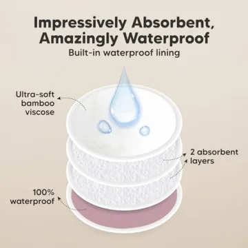 Reusable Bamboo Nursing Pads for Breastfeeding - 14-Pack