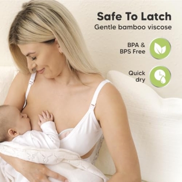 Reusable Bamboo Nursing Pads for Breastfeeding - 14-Pack