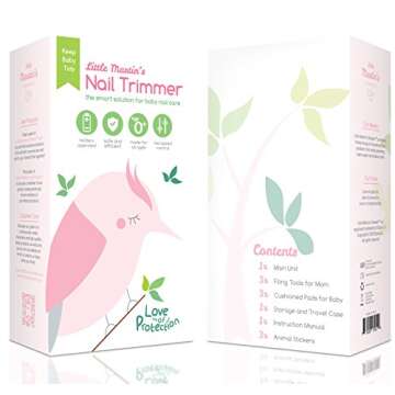 Little Martin’s Drawer Baby Nail Trimmer File with Light - Safe Electric Nail Clippers Kit for Newborn Infant Toddler Kids Toes and Fingernails - Care, Polish and Trim - Battery Operated (AA)