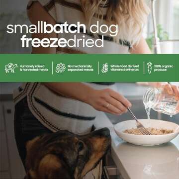 Smallbatch Pets Freeze-Dried Premium Raw Food Diet for Dogs, Duck Recipe, 14 oz, Made in The USA, Organic Produce, Humanely Raised Meat, Hydrate and Serve Patties, Single Source Protein, Healthy