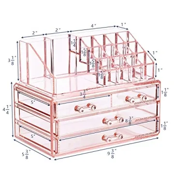Stylish Ikee Design Pink Makeup Organizer Set for All