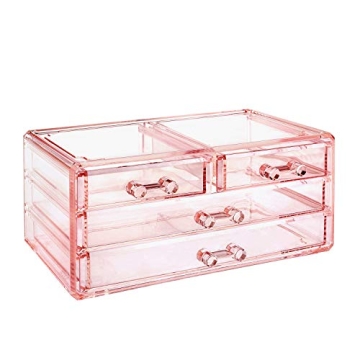 Stylish Ikee Design Pink Makeup Organizer Set for All