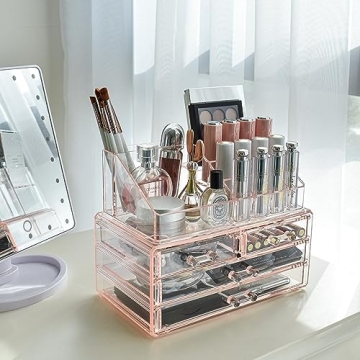 Stylish Ikee Design Pink Makeup Organizer Set for All