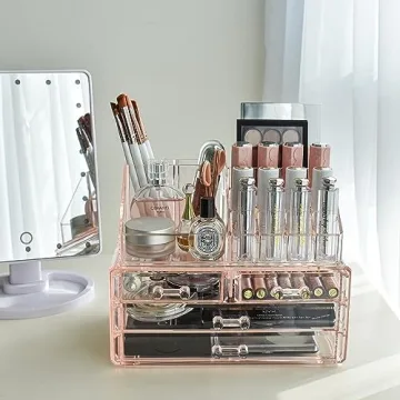 Stylish Ikee Design Pink Makeup Organizer Set for All