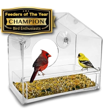 Nature Gear Window Bird Feeder - Clear Acrylic Design