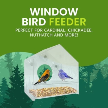 Nature Gear Window Bird Feeder - Clear Acrylic Design