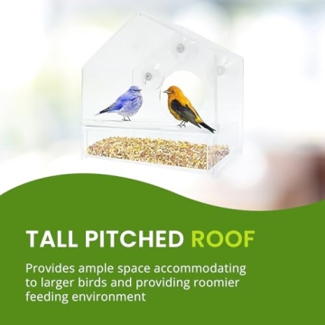 Nature Gear Window Bird Feeder - Clear Acrylic Design