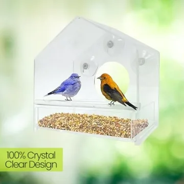Nature Gear Window Bird Feeder - Clear Acrylic Design