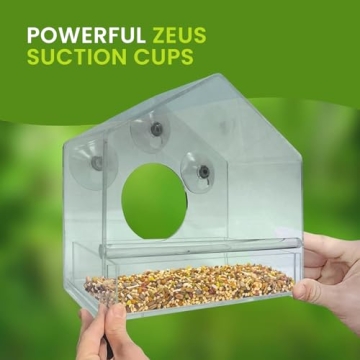 Nature Gear Window Bird Feeder - Clear Acrylic Design