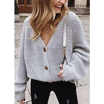 Byinns Bat Sleeve Oversized Furry Cardigan with Pockets