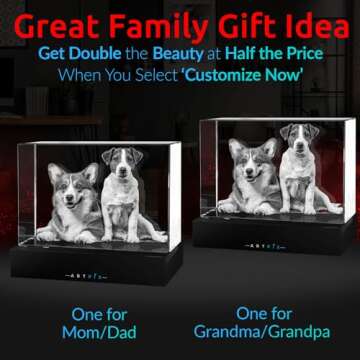 ArtPix 3D Crystal Photo: Personalized Dog Memorial Gifts for Pet Owners