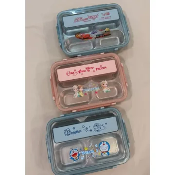 ظرف غذا/لانچ‌باکس استیل 304 ضدنشت با قاشق‌چنگال