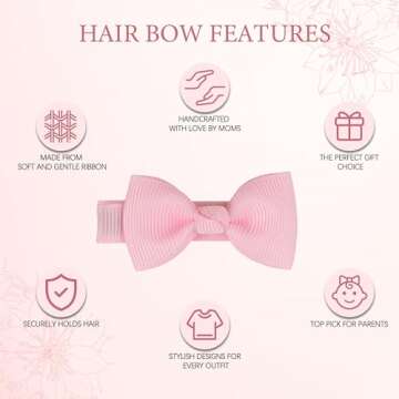 Ruyaa 50 Pieces 25 Colors Fully Lined No Slip Hair Clips, Barrettes, Hair Accessories for Girls, Toddlers, Infants (Candy Colors 50pcs)