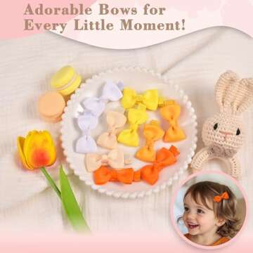 Ruyaa 50 Pieces 25 Colors Fully Lined No Slip Hair Clips, Barrettes, Hair Accessories for Girls, Toddlers, Infants (Candy Colors 50pcs)