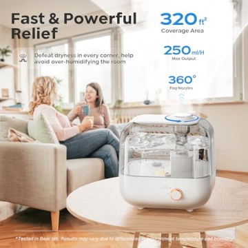 Bear Ultrasonic Humidifier 5L Top Fill Quiet Design
