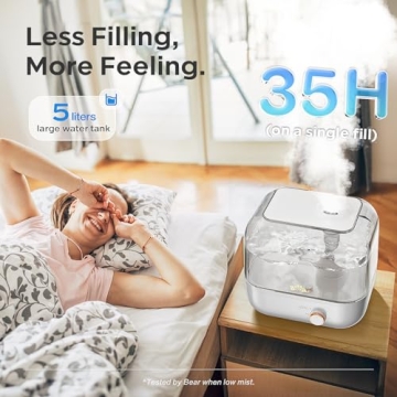Bear Ultrasonic Humidifier 5L Top Fill Quiet Design