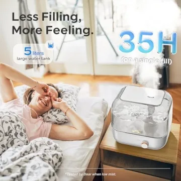 Bear Ultrasonic Humidifier 5L Top Fill Quiet Design