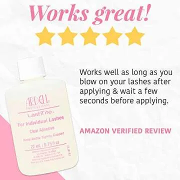 Ardell LashTite Lash Adhesive, Clear, Waterproof Lash Glue Long-Lasting, Strong Hold Eyelash Glue for Individual Lashes, 0.75 fl oz