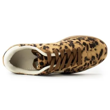 Trendy and Comfortable Vegan Leopard Sneakers for Women