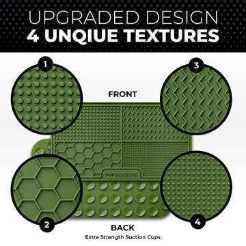 Pup Culture Dog Lick Mat for Dogs, Feeding Pad for Anxious Pets Plus 4 Different Puzzles for Mental ...