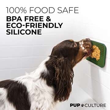 Pup Culture Dog Lick Mat for Dogs, Feeding Pad for Anxious Pets Plus 4 Different Puzzles for Mental Stimulation for Dogs - Supports Mental, Dental, and Digestive Health, Bite Resistant and Heavy Duty