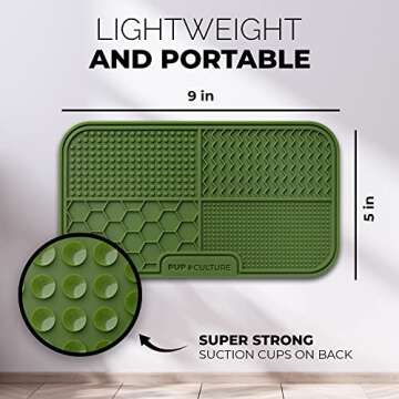 Pup Culture Dog Lick Mat for Dogs, Feeding Pad for Anxious Pets Plus 4 Different Puzzles for Mental Stimulation for Dogs - Supports Mental, Dental, and Digestive Health, Bite Resistant and Heavy Duty