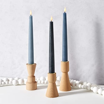LampLust Wood Candle Holders - Elegant Home Decor Set