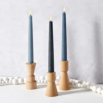 LampLust Wood Candle Holders - Elegant Home Decor Set