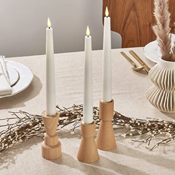 LampLust Wood Candle Holders - Elegant Home Decor Set